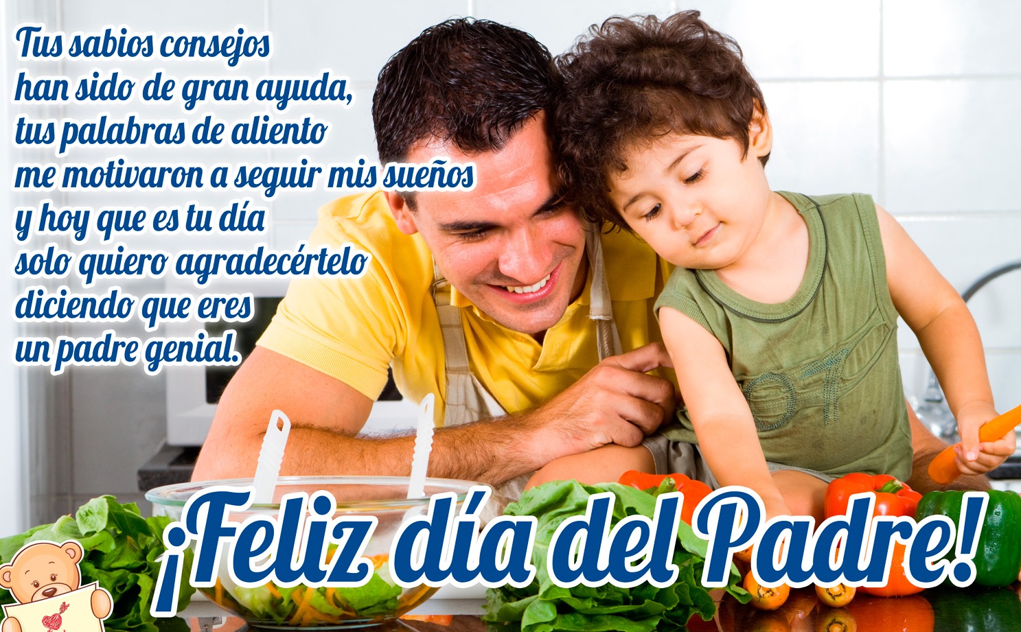 Postales con frases dia del Padre